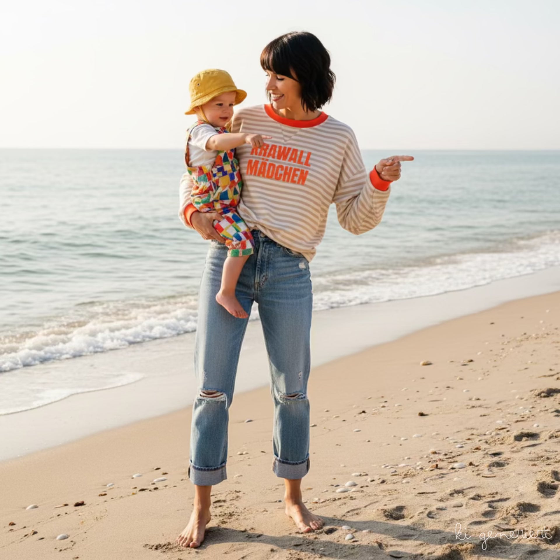 Sweatshirt gestreift KRAWALL MÄDCHEN