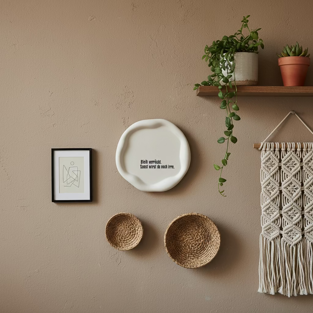 Dekoteller BLEIB VERRÜCKT