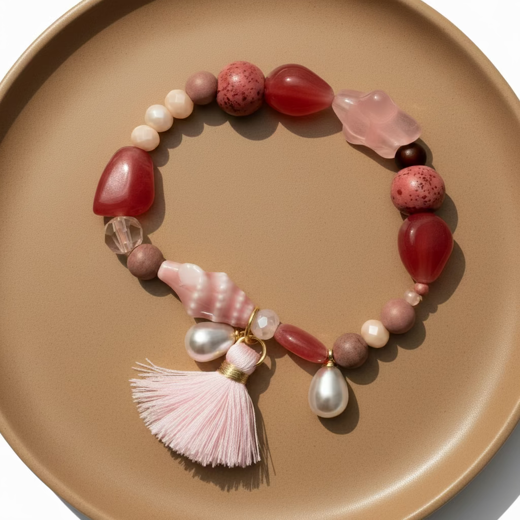 Armband rosa Stern