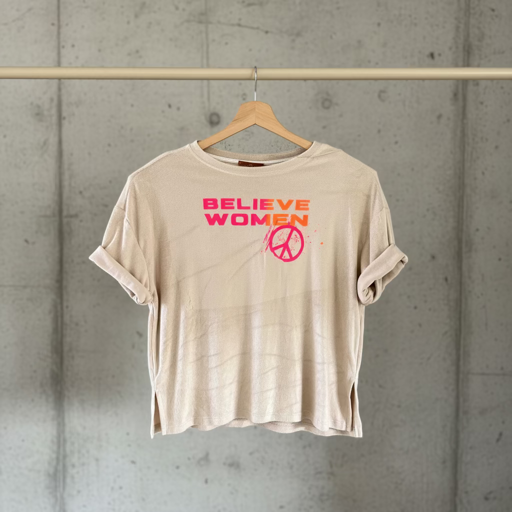T-Shirt Believe Frottee