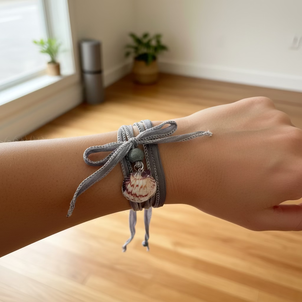 Seidenarmband MUSCHEL