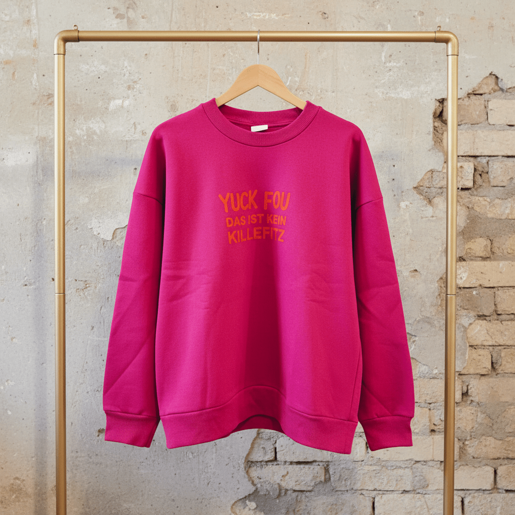 Hochwertiges Sweatshirt Pink "Yuck Fou" - fühls STATEMENT