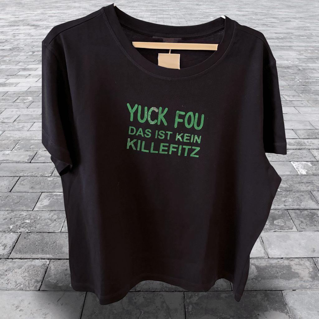 Kurzärmeliges T-Shirt "Yuck Fou" Schwarz mit Glitzer - fühls STATEMENT