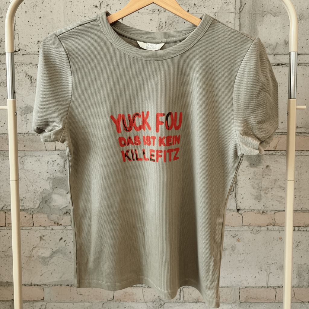 Kurzarm T-Shirt "Yuck Fou" khaki - fühls STATEMENT